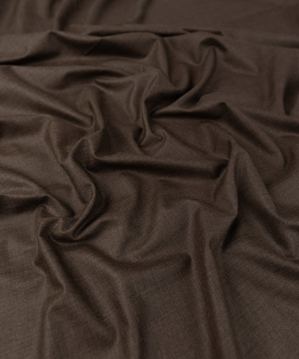 Mens Unstitched dark Brown Polyaster full suit fabric