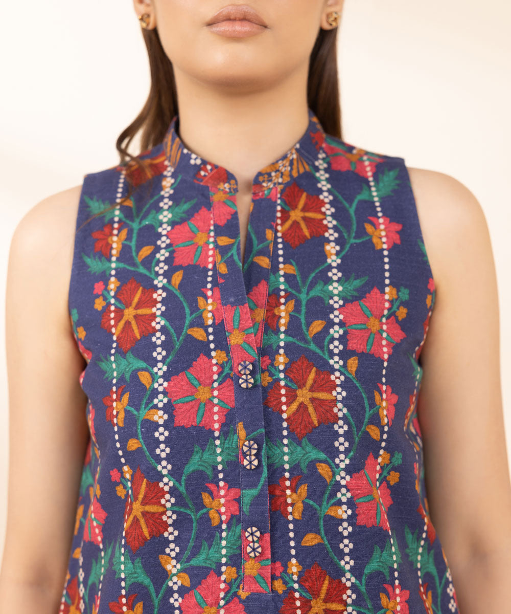 Women's Unstitched Khaddar Printed Multi Shirt