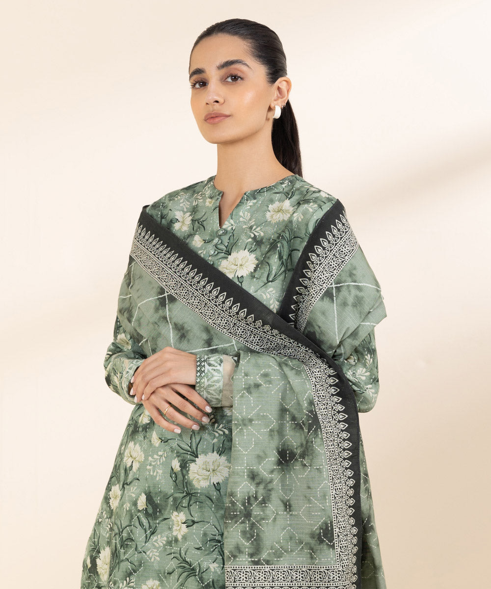 2 Piece - Printed Light Khaddar Suit