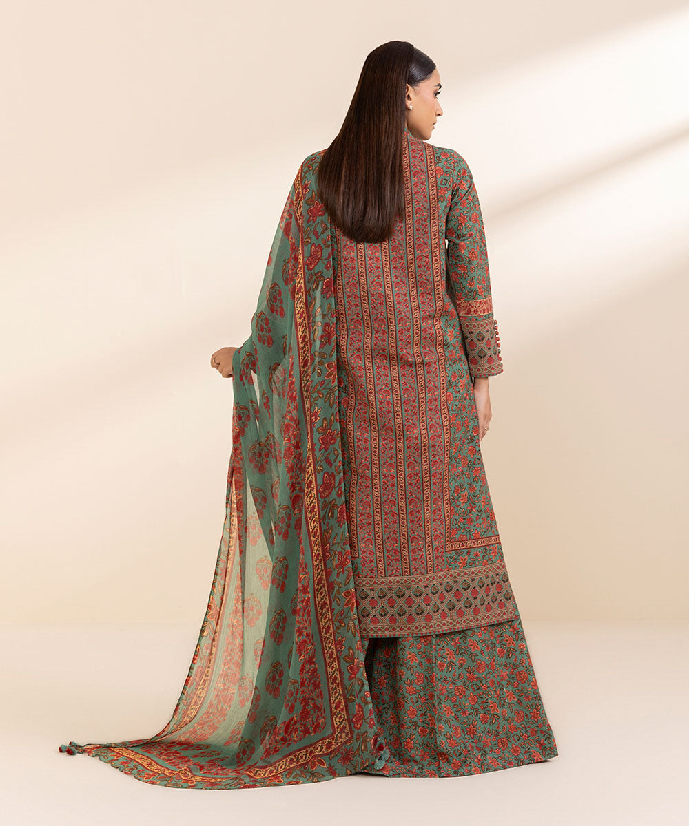 Women's Unstitched Light Khaddar Shirt and Dupatta