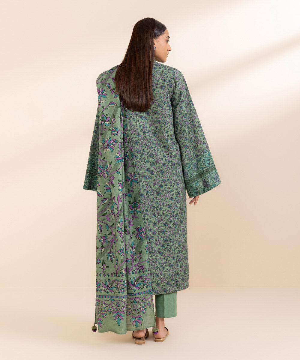 Women's Unstitched Light Khaddar Shirt and Dupatta