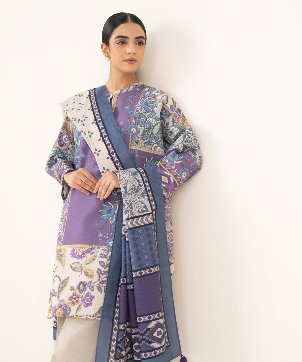 2 Piece - Printed Cotton Suit