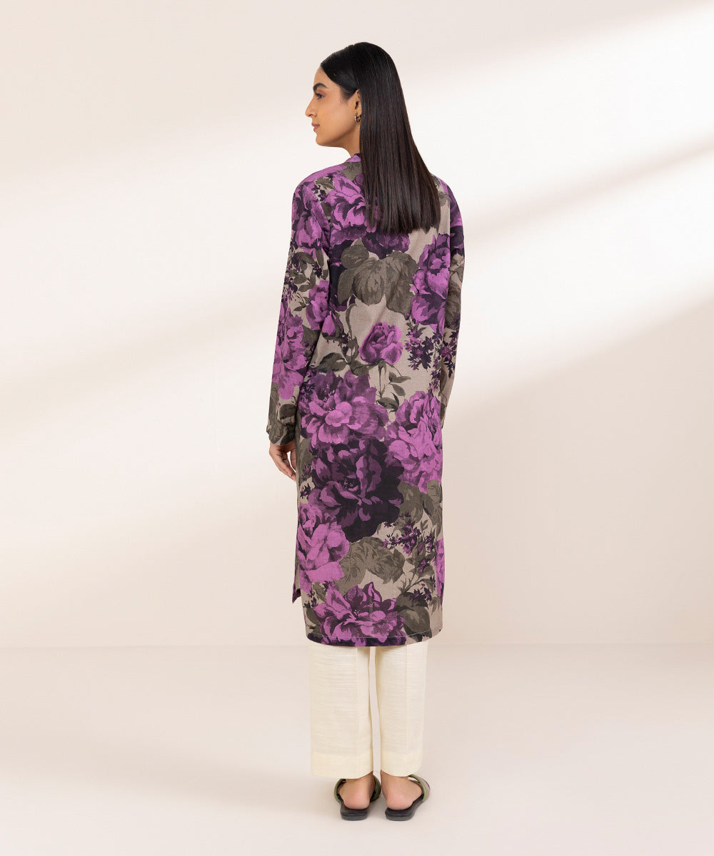 Women's Pret Khaddar Multi Printed A-Line Shirt