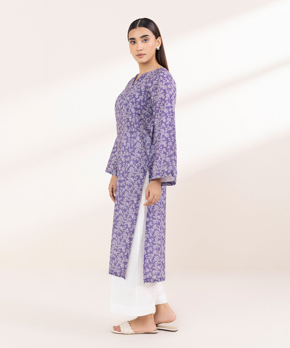 Women's Pret Khaddar Printed Iris Straight Shirt