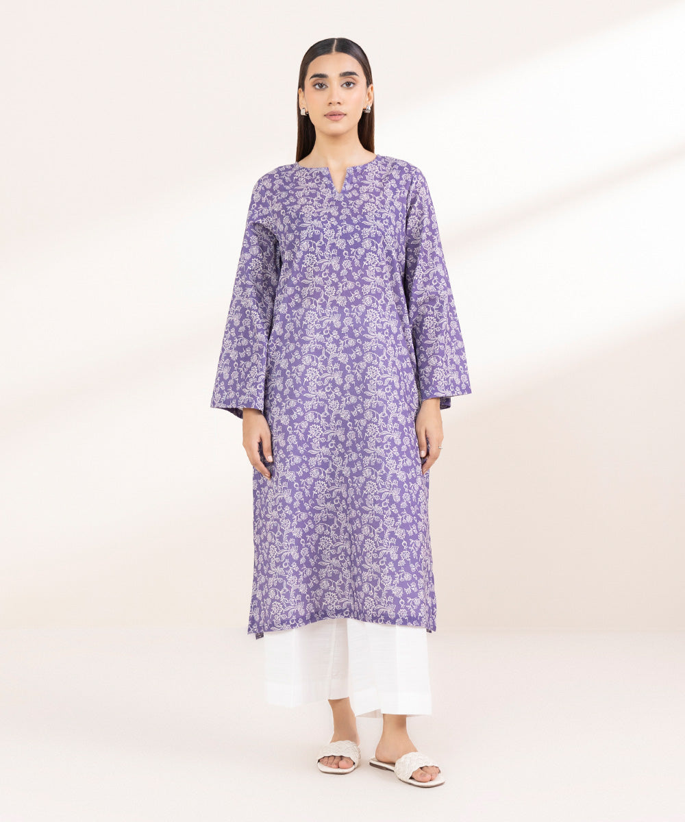 Women's Pret Khaddar Printed Iris Straight Shirt