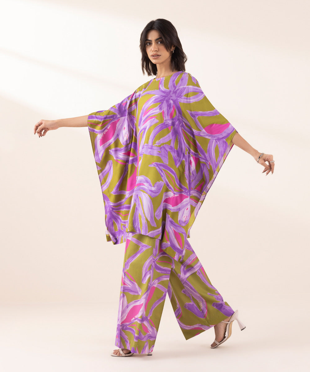 Women's RTW Arabic Lawn Multi Printed Kaftan
