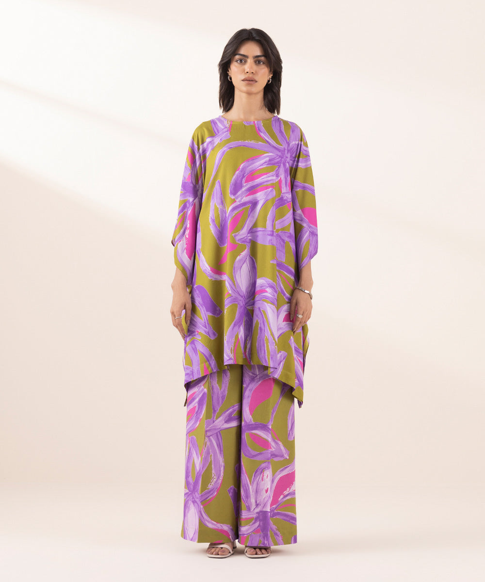 Women's RTW Arabic Lawn Multi Printed Kaftan