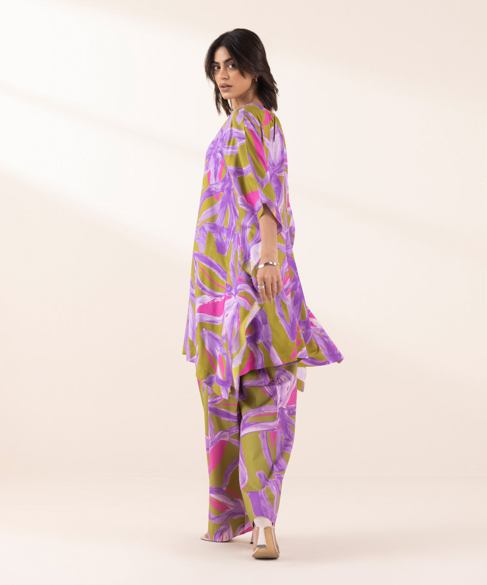 Women's RTW Arabic Lawn Multi Printed Kaftan