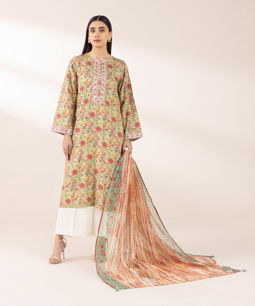 Women's Pret Arabic Lawn Multi Embroidered A-Line Shirt