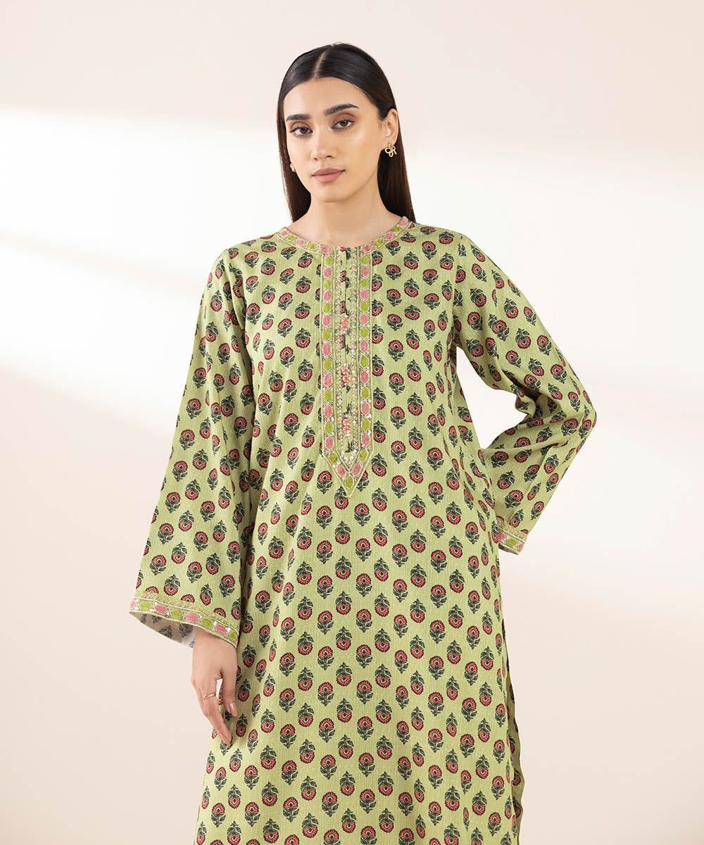 Women's Pret Arabic Lawn Multi Embroidered A-Line Shirt