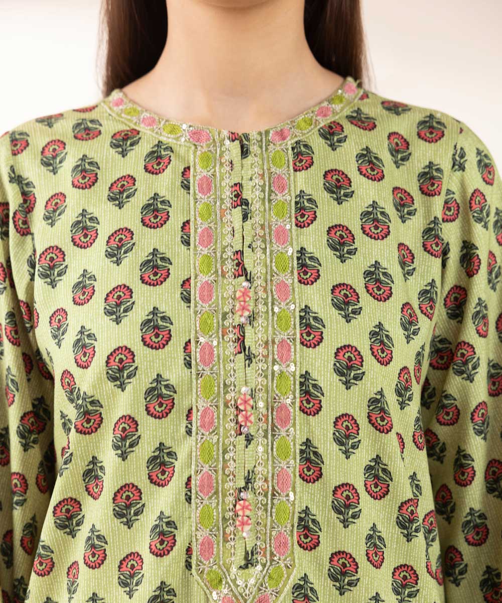 Women's Pret Arabic Lawn Multi Embroidered A-Line Shirt