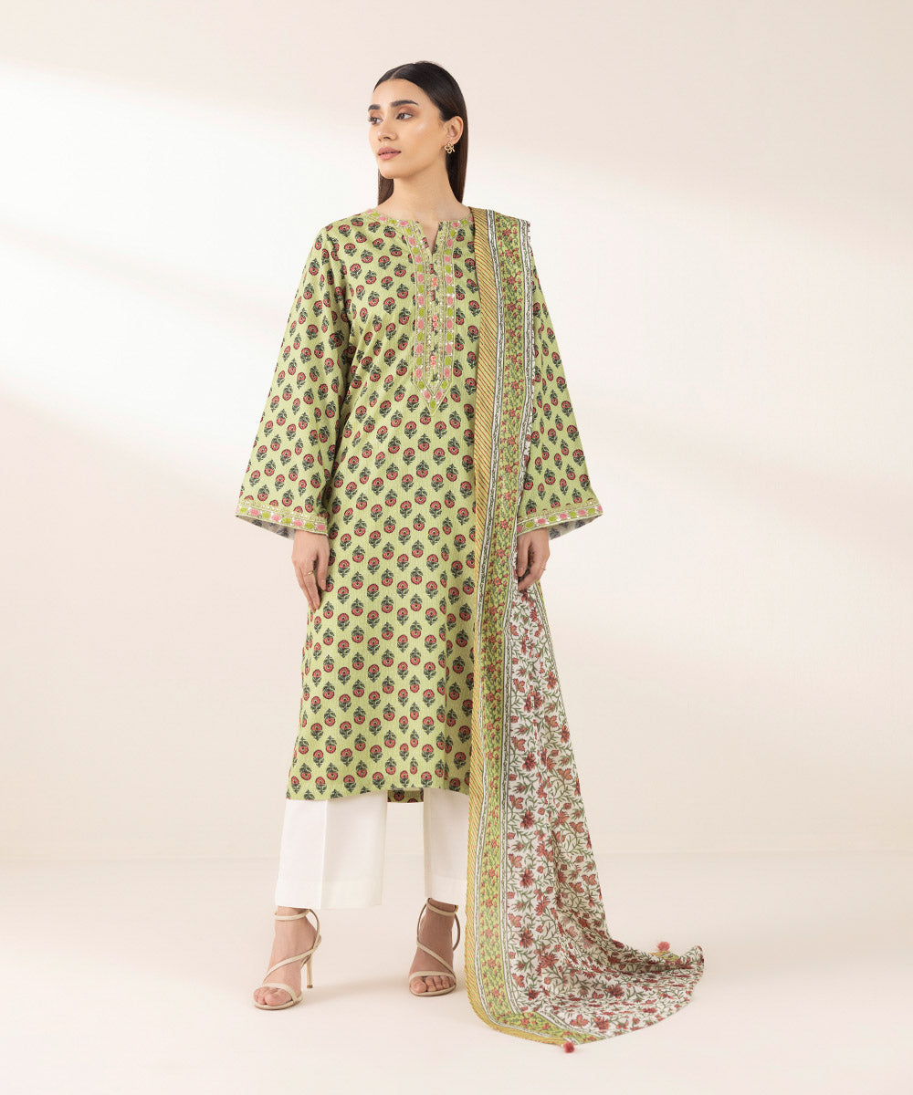 Women's Pret Arabic Lawn Multi Embroidered A-Line Shirt