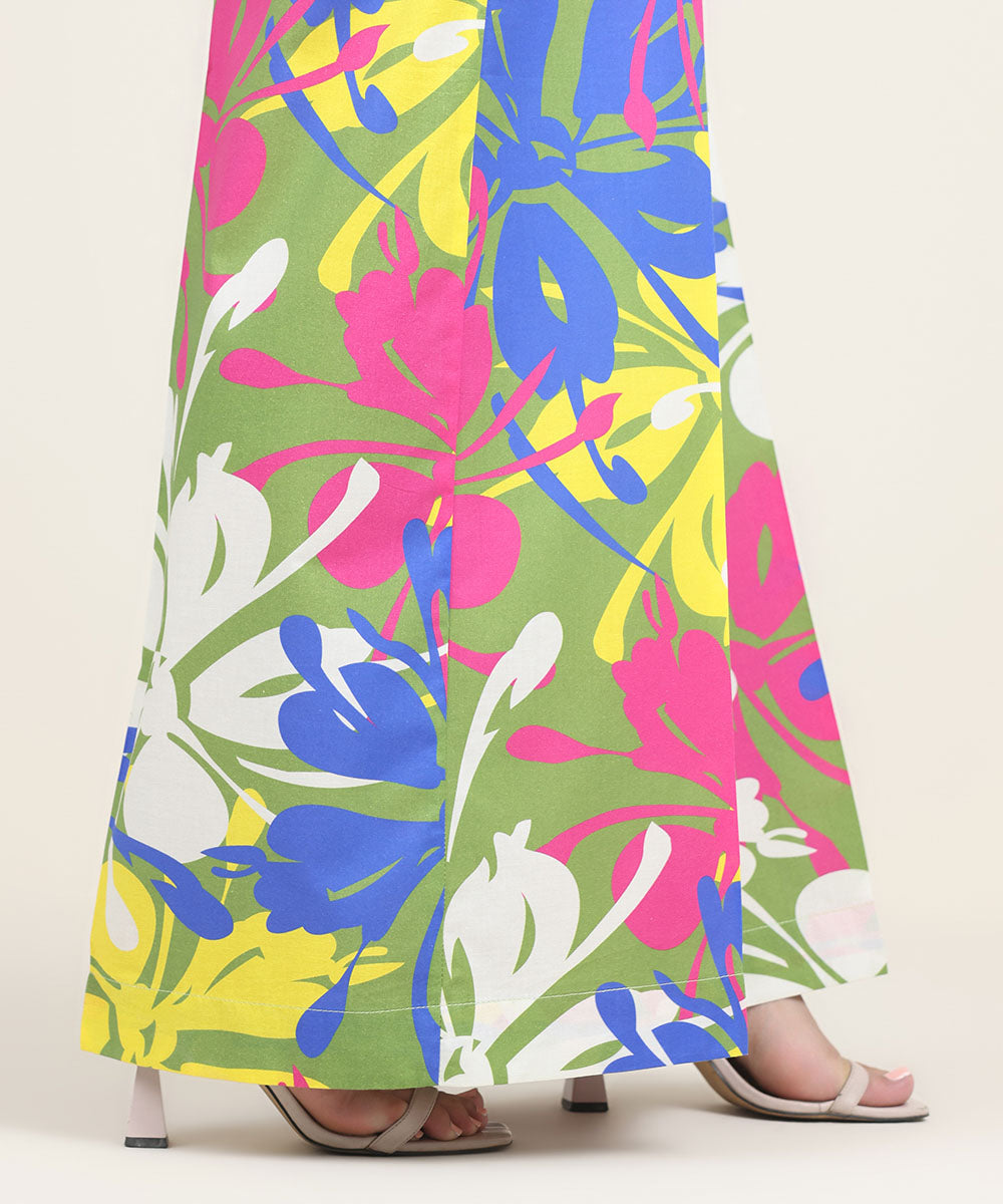 Women's RTW Cambric Multi Printed Flared Pants