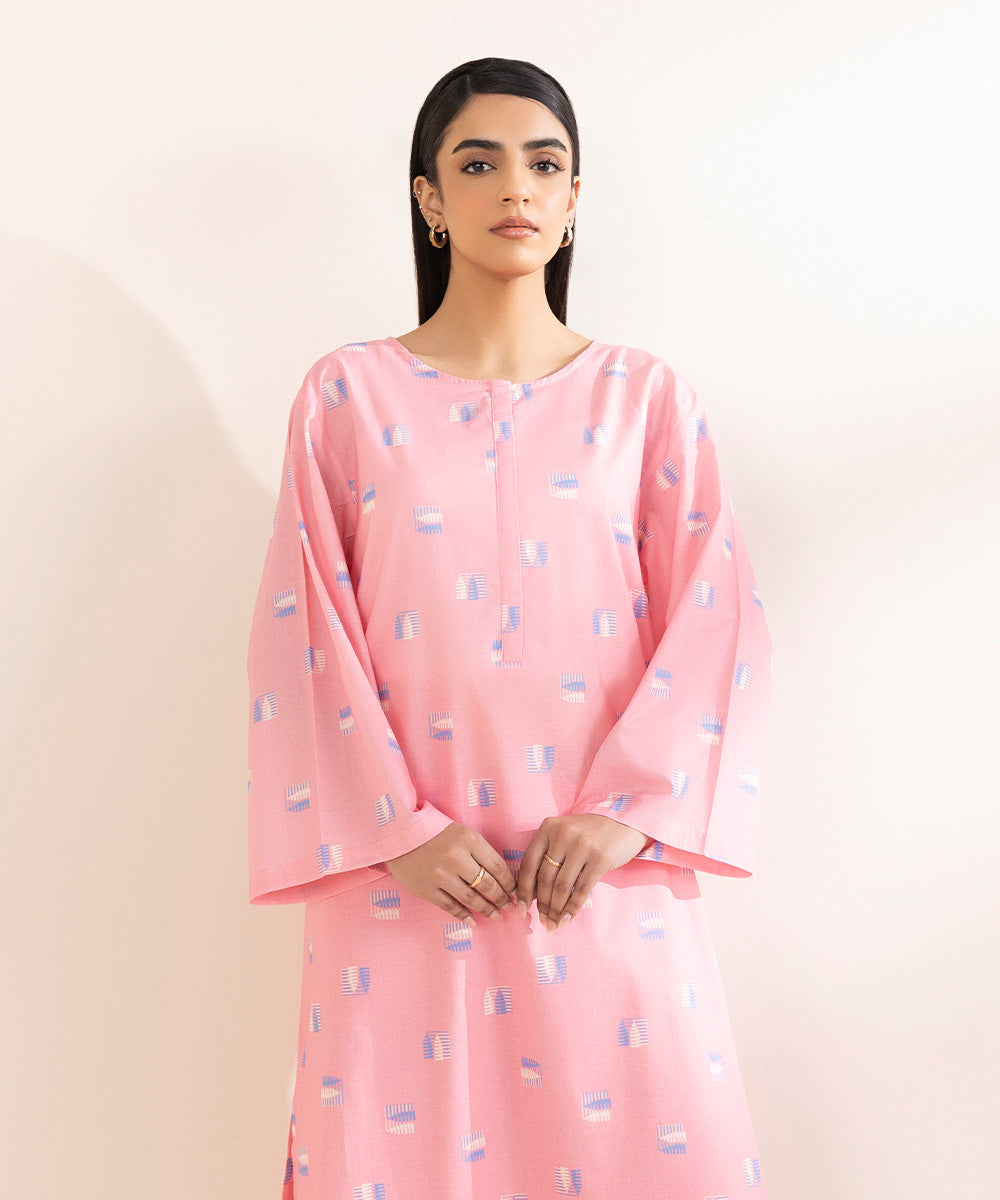 Women's Pret Lawn Pink Printed A-Line Shirt