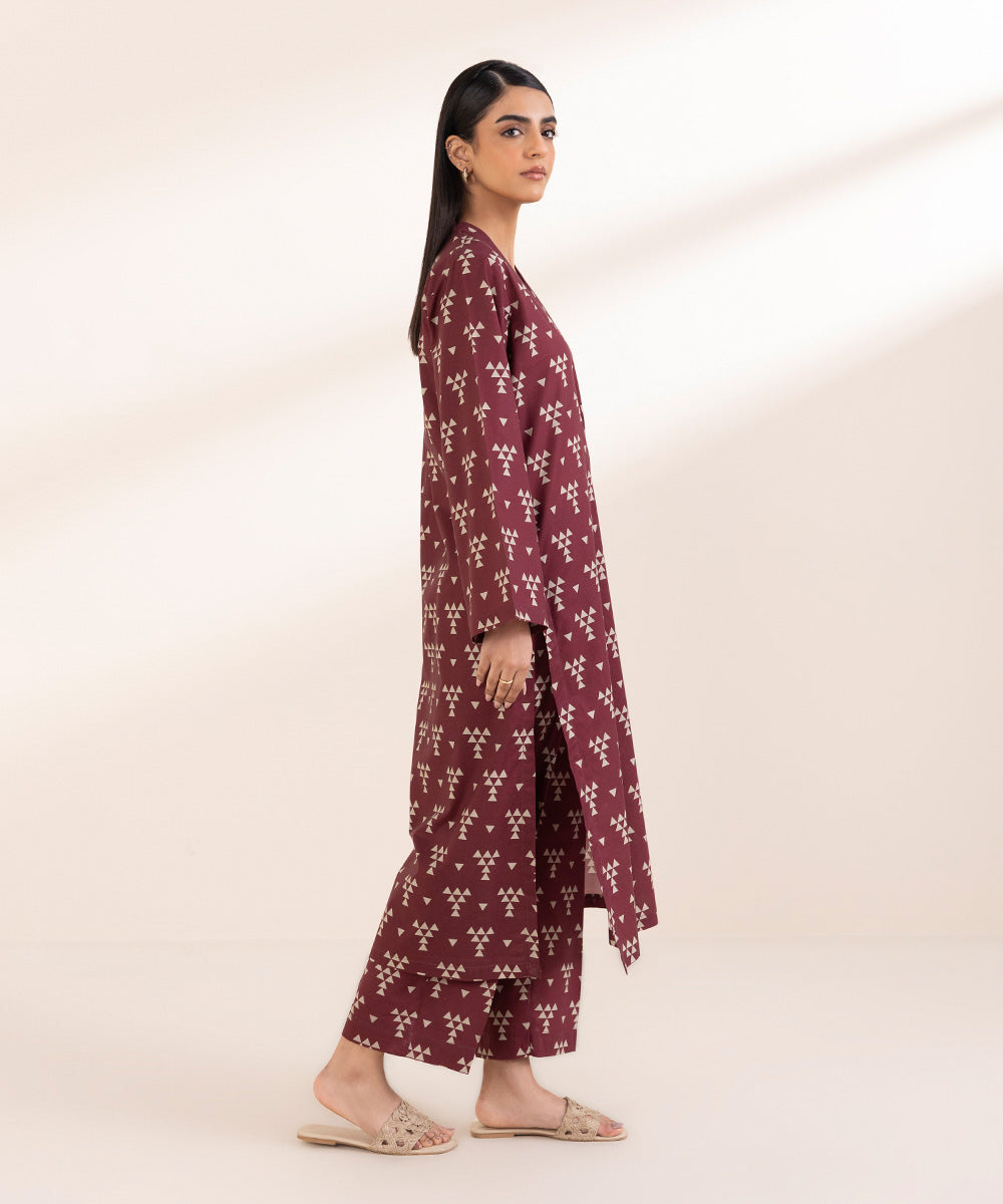 Women's Pret Lawn Red Printed A-Line Shirt