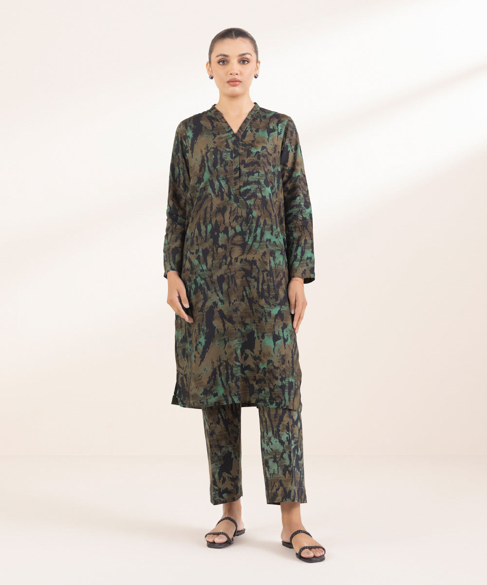 Women's Pret Arabic Lawn Multi Printed Straight Shirt