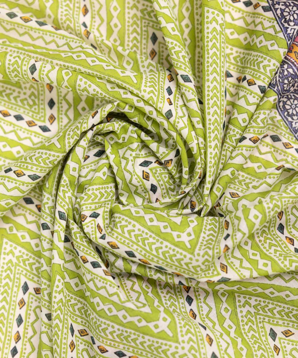 Fine Voile Green Printed Dupatta