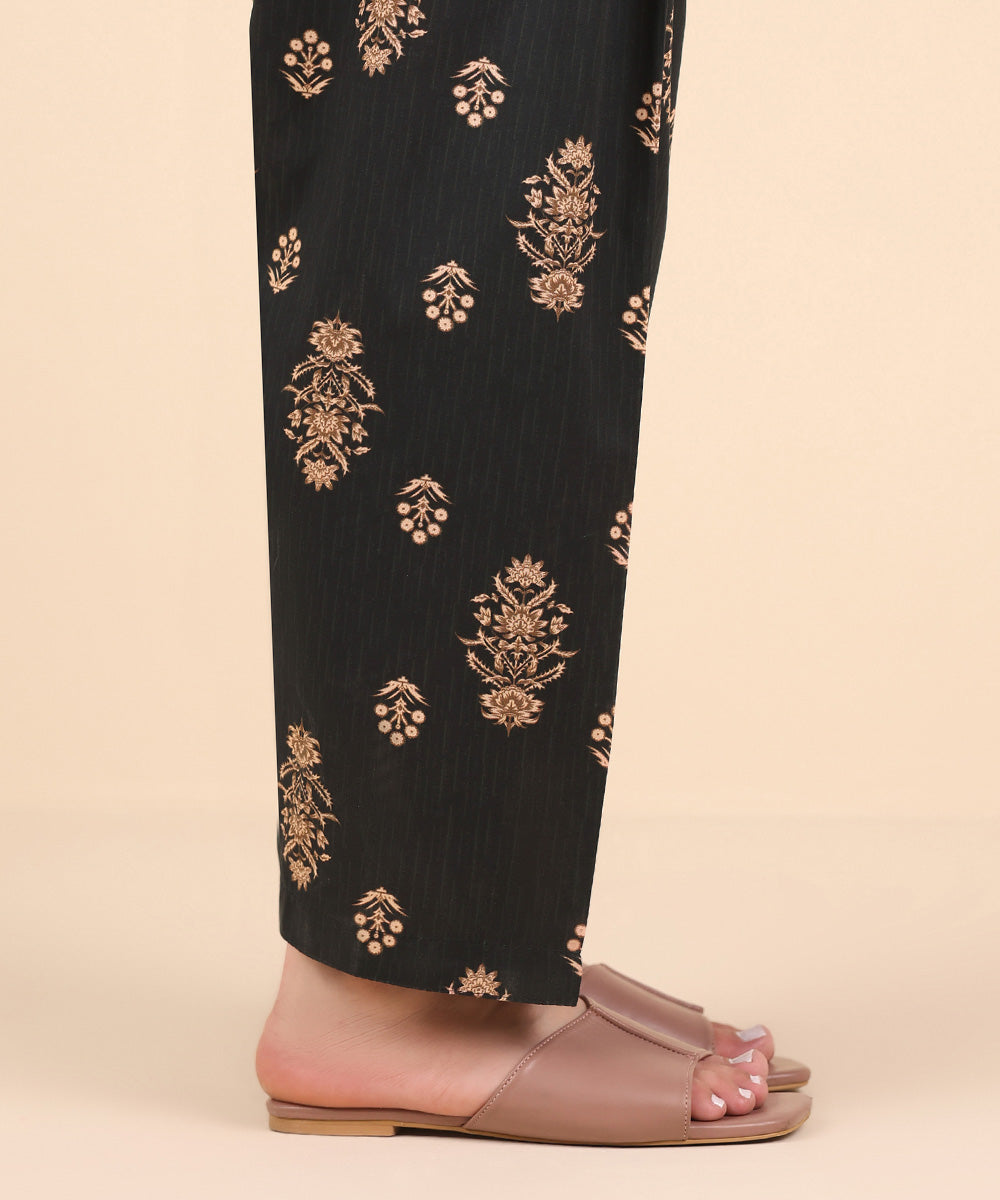 Women's Pret Cambric Black Printed Shalwar