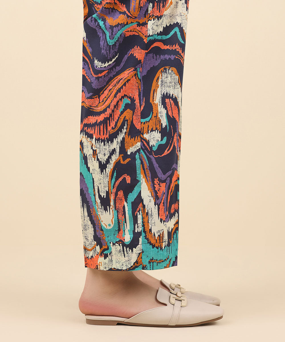 Women's Pret Cambric Multi Printed Straight Pants