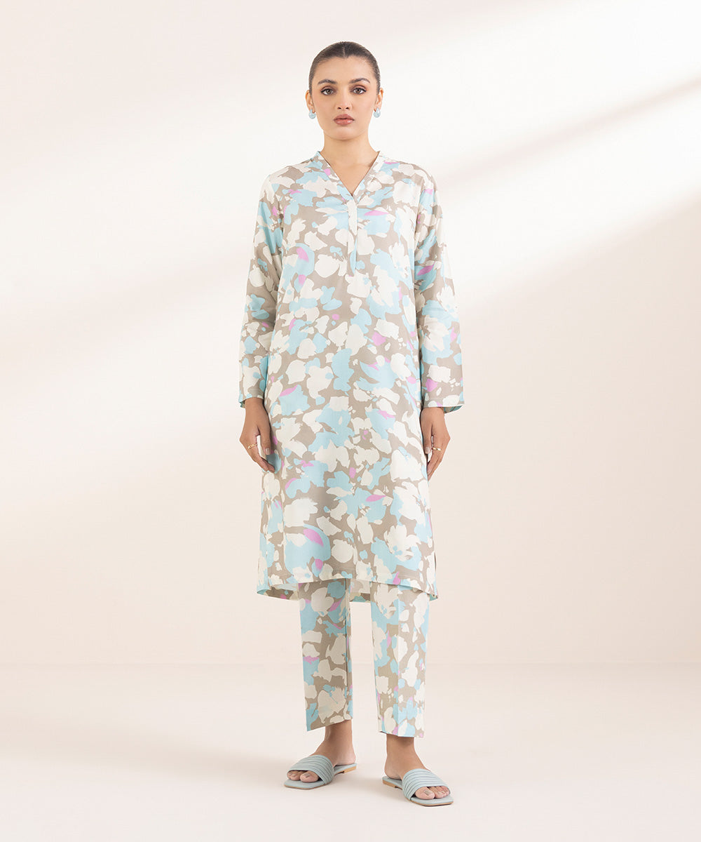 Women's Pret Arabic Lawn Multi Printed A-Line Shirt