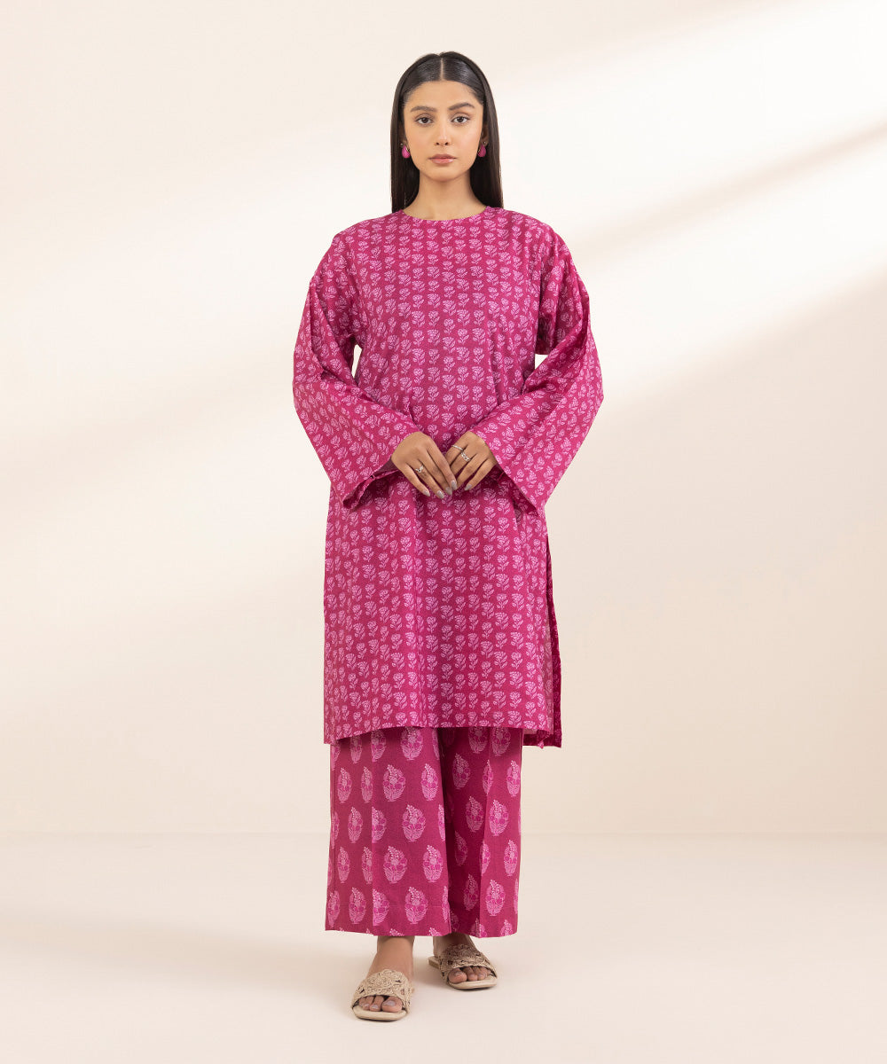 Women's Pret Lawn Pink Printed A-Line Shirt