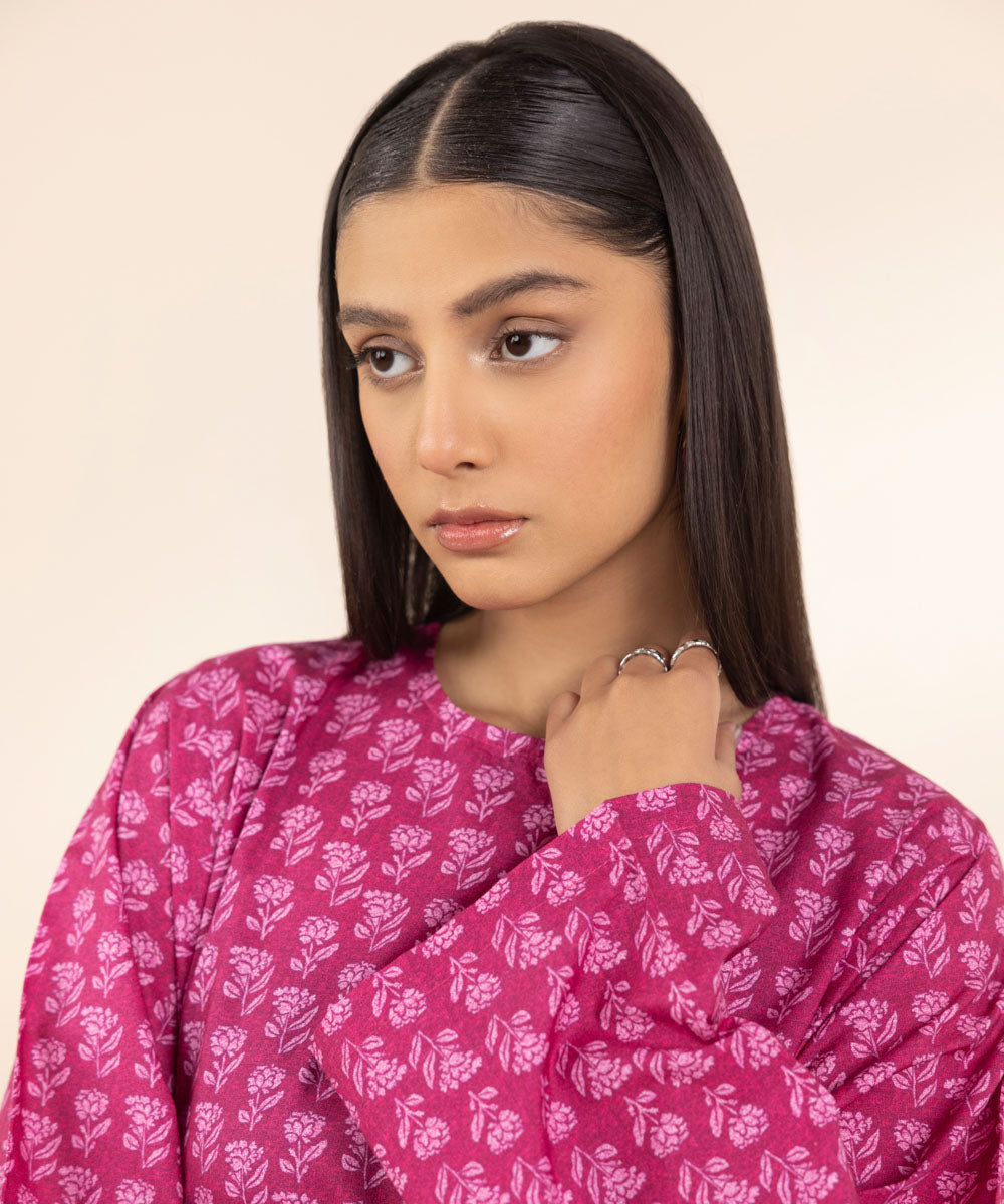 Women's Pret Lawn Pink Printed A-Line Shirt