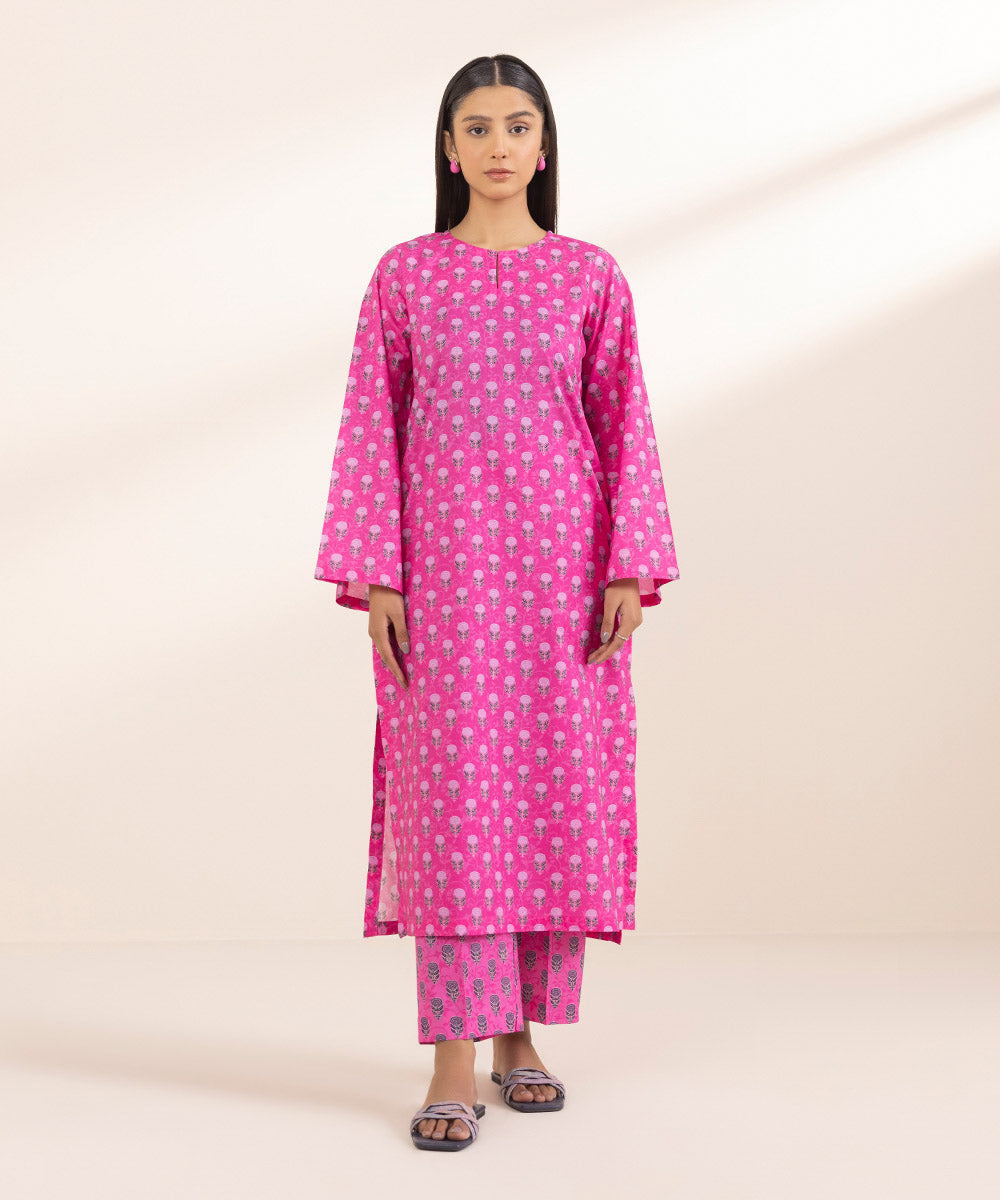 Women's Pret Lawn Pink Printed A-Line Shirt