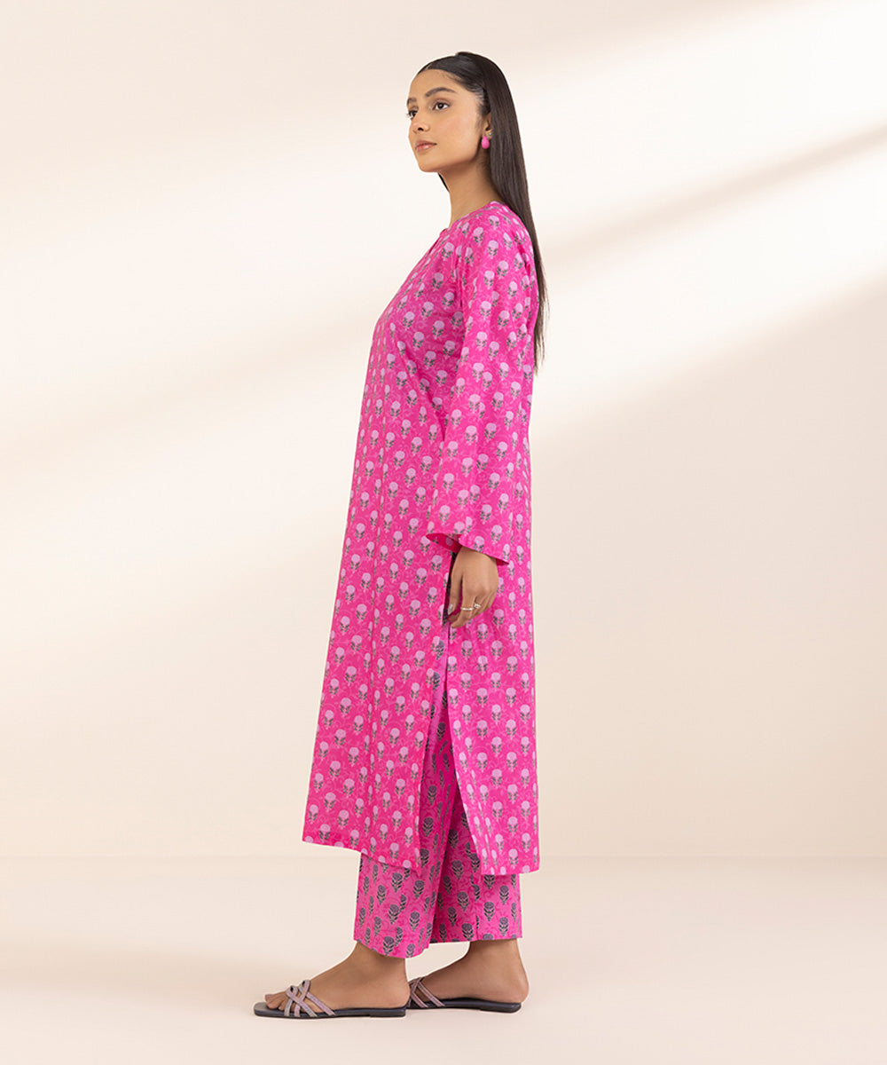 Women's Pret Lawn Pink Printed A-Line Shirt