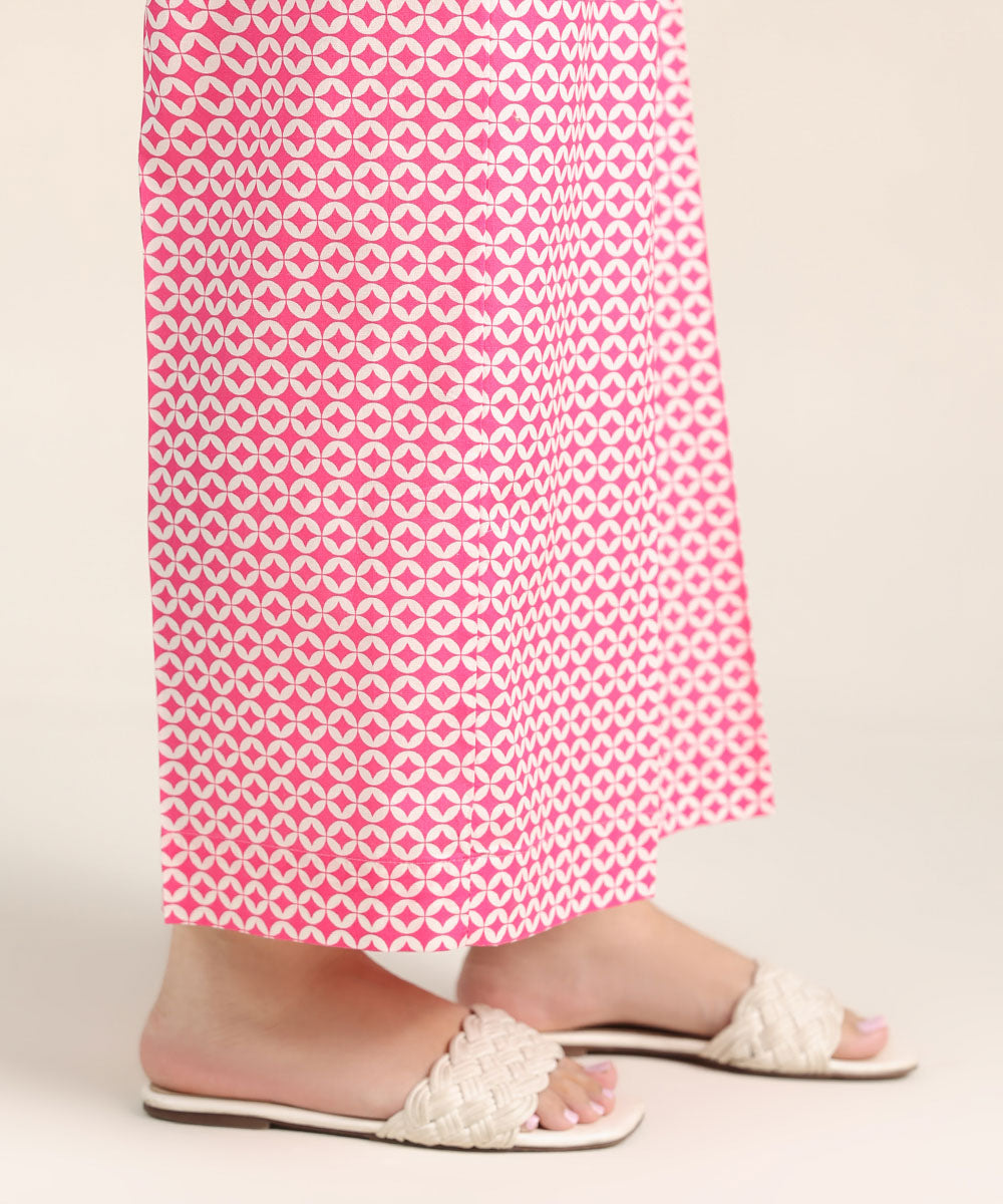 Women's Pret Cambric Pink Printed Culottes