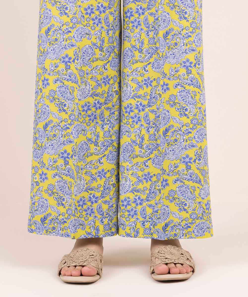 Women's Pret Cambric Green Printed Culottes