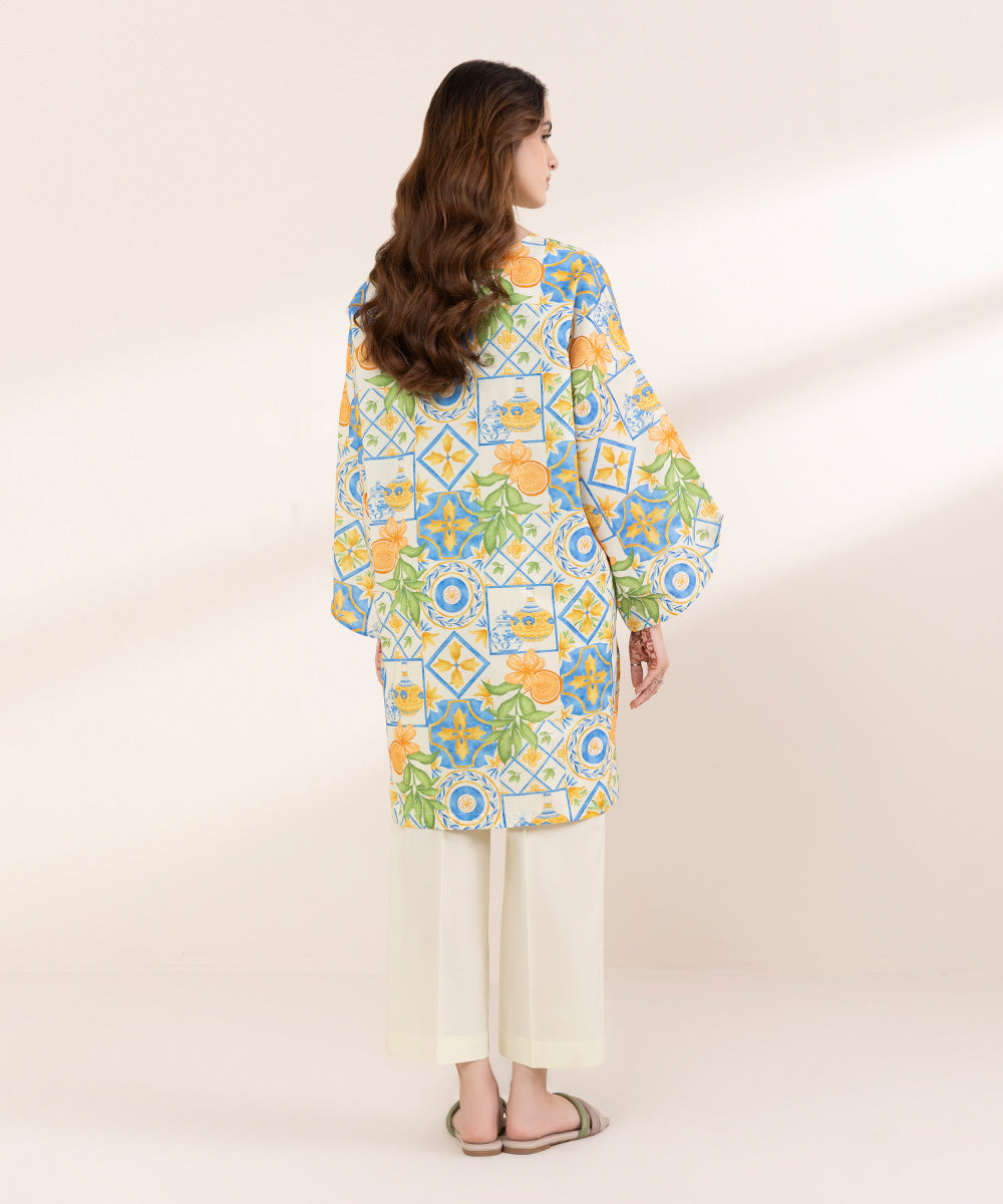 Women's RTW Lawn Multi Printed Boxy Shirt