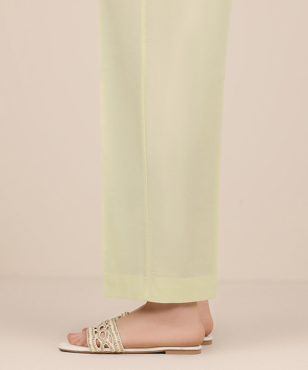 Women's RTW Cambric Beige Solid Culottes