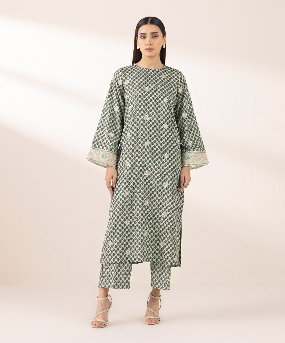 Women's Pret Arabic Lawn Multi Embroidered A-Line Shirt