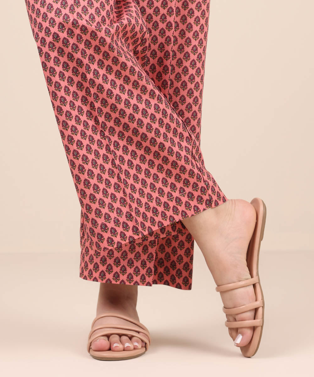 Women's Pret Cambric Pink Printed Culottes