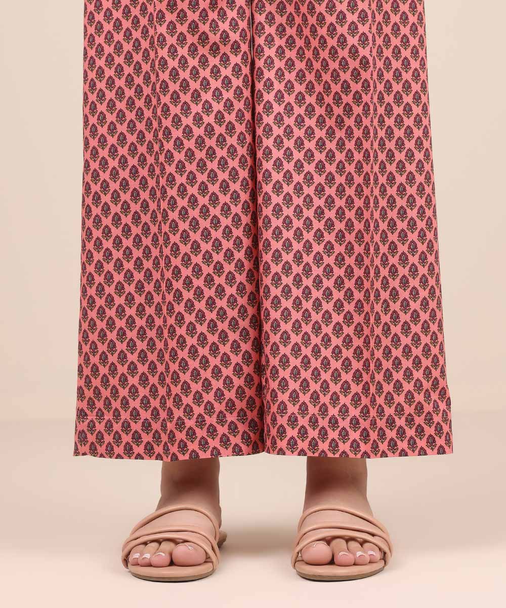 Women's Pret Cambric Pink Printed Culottes