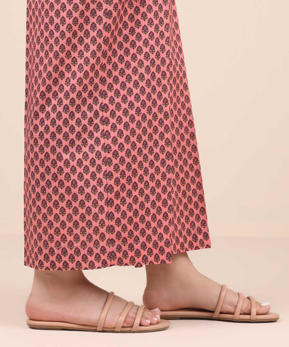 Women's Pret Cambric Pink Printed Culottes