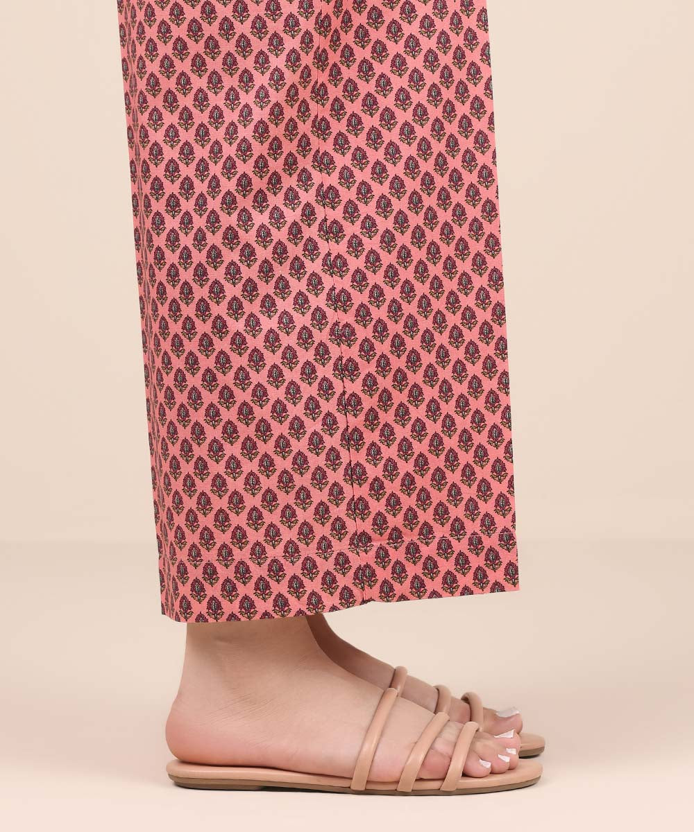 Women's Pret Cambric Pink Printed Culottes