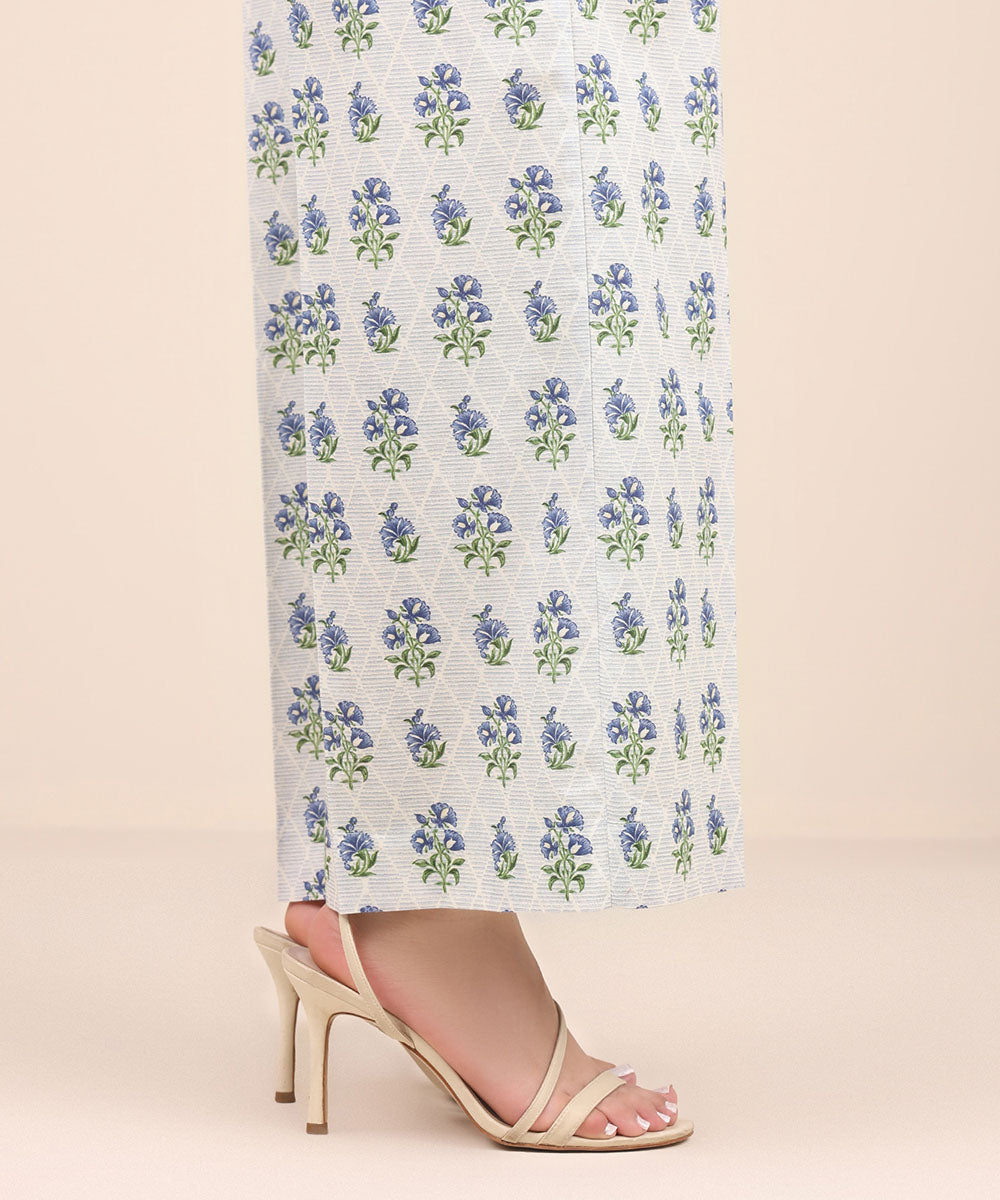 Women's Pret Cambric Blue Printed Culottes