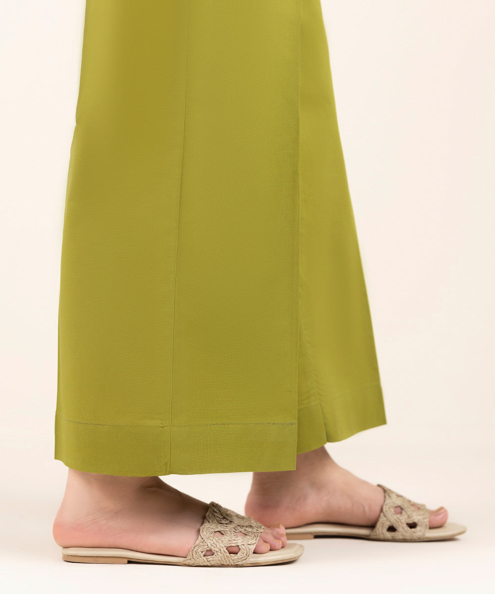 Women's Pret Cambric Green Solid Culottes