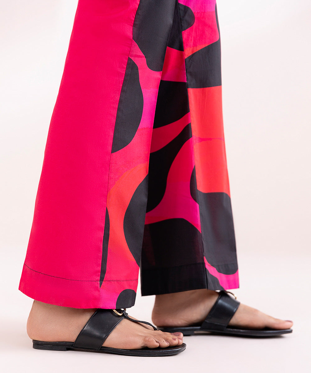 Women's Pret Cambric Multi Printed Boot Cut Pants