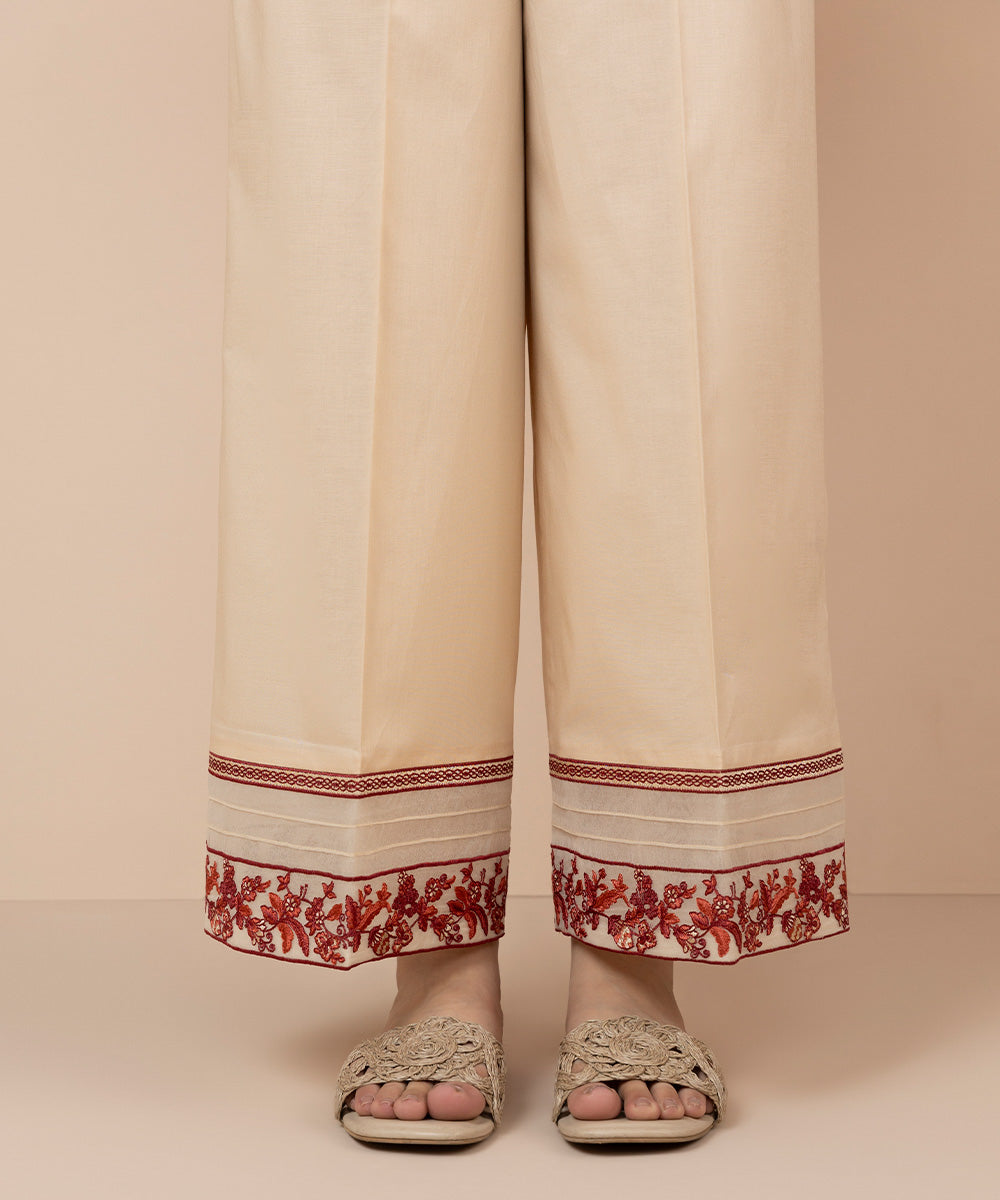 Women's Pret Cambric DYED Beige Culottes