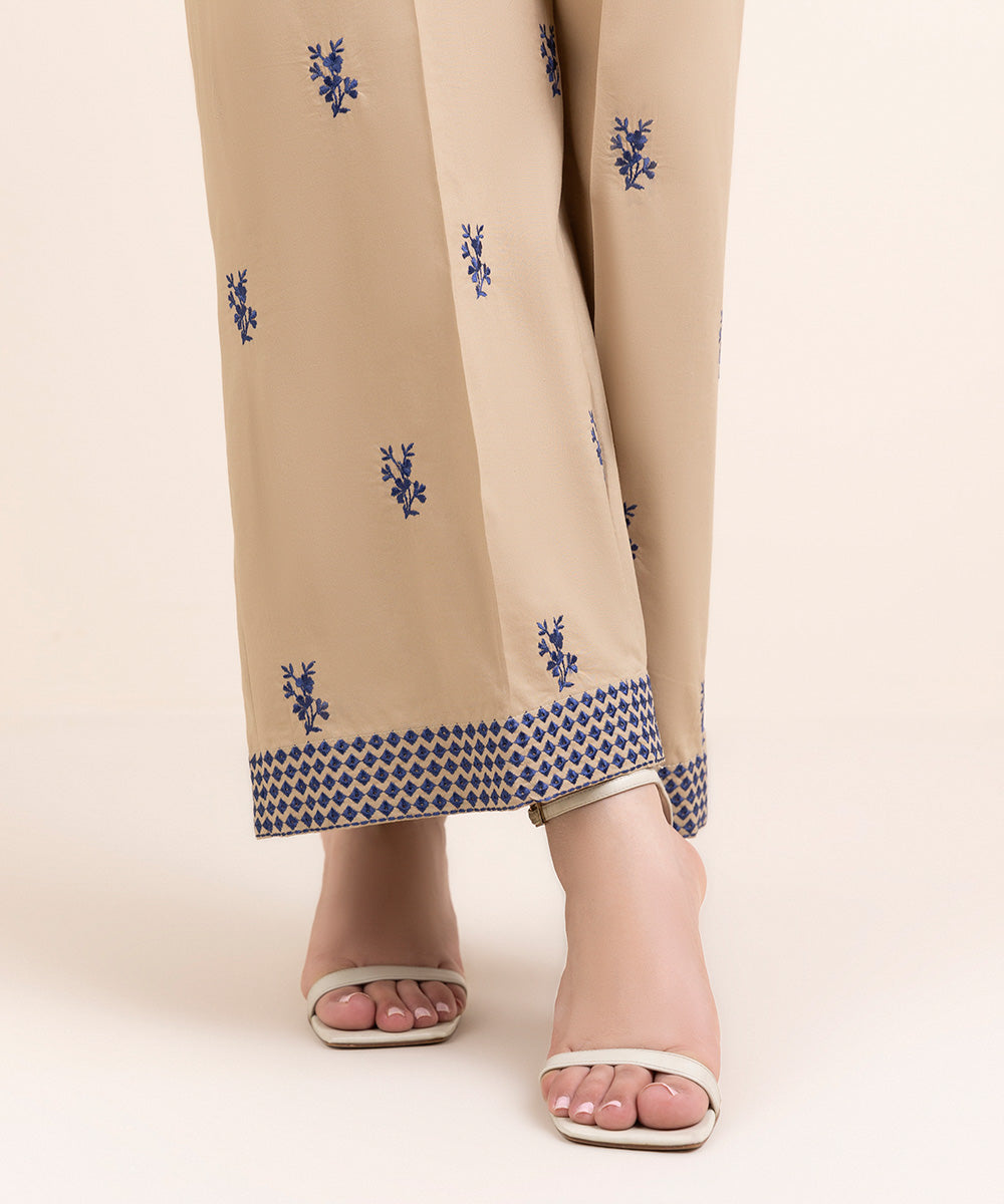 Embroidered Cotton Viscose Culottes