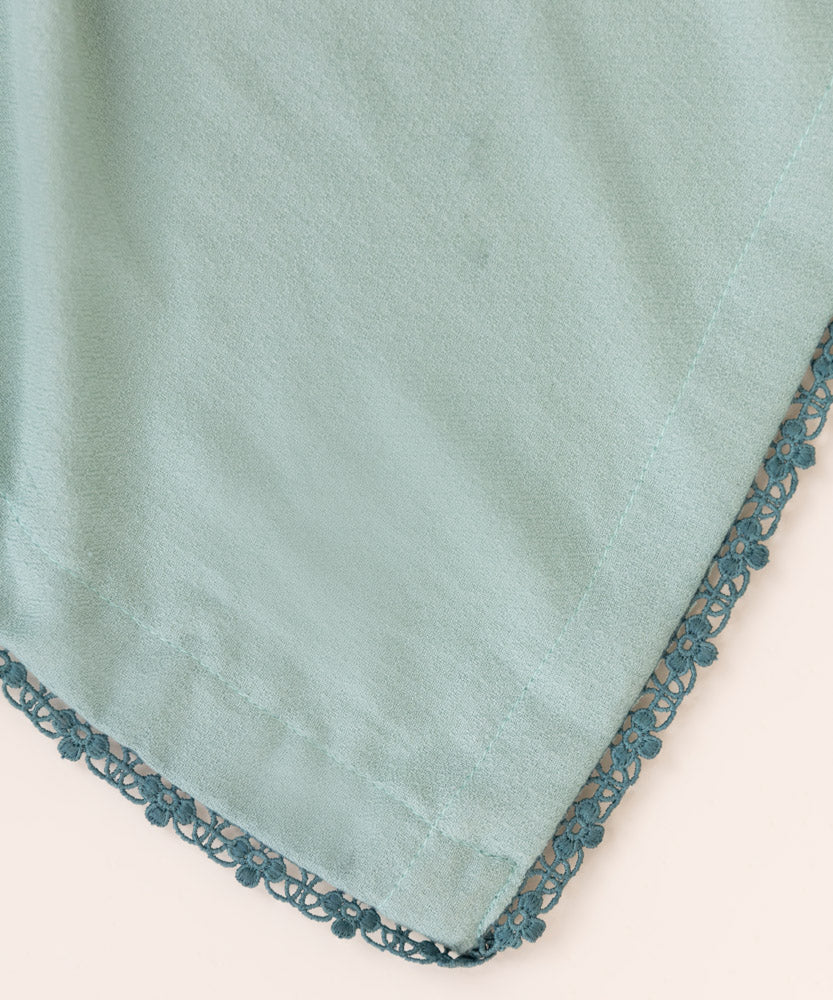 Women's Pret Solid Mint Green Blended Shawl