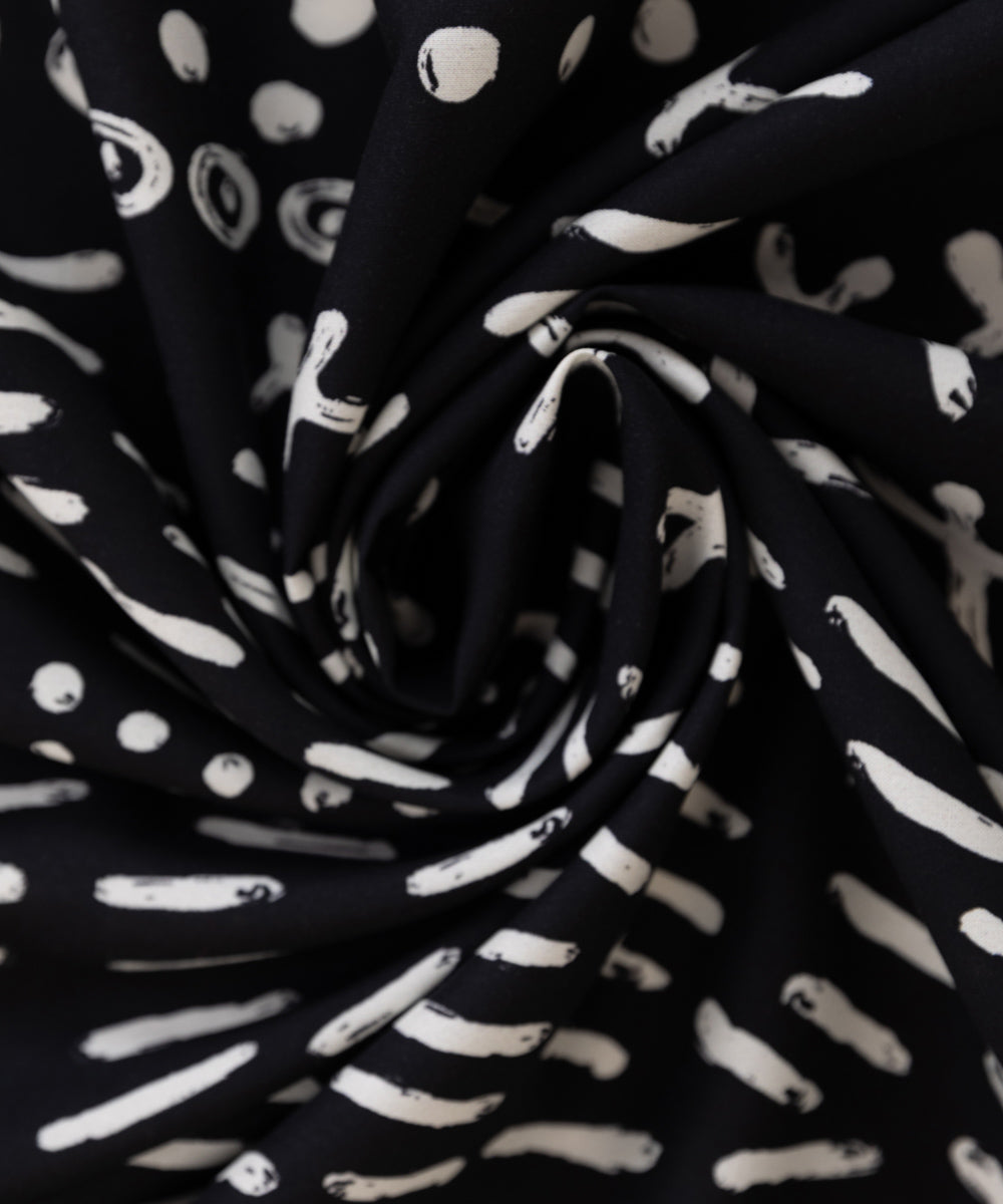 Linen Black Printed Dupatta