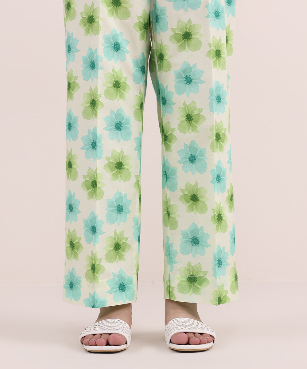 Women's Pret Cambric Multi Printed Straight Pants