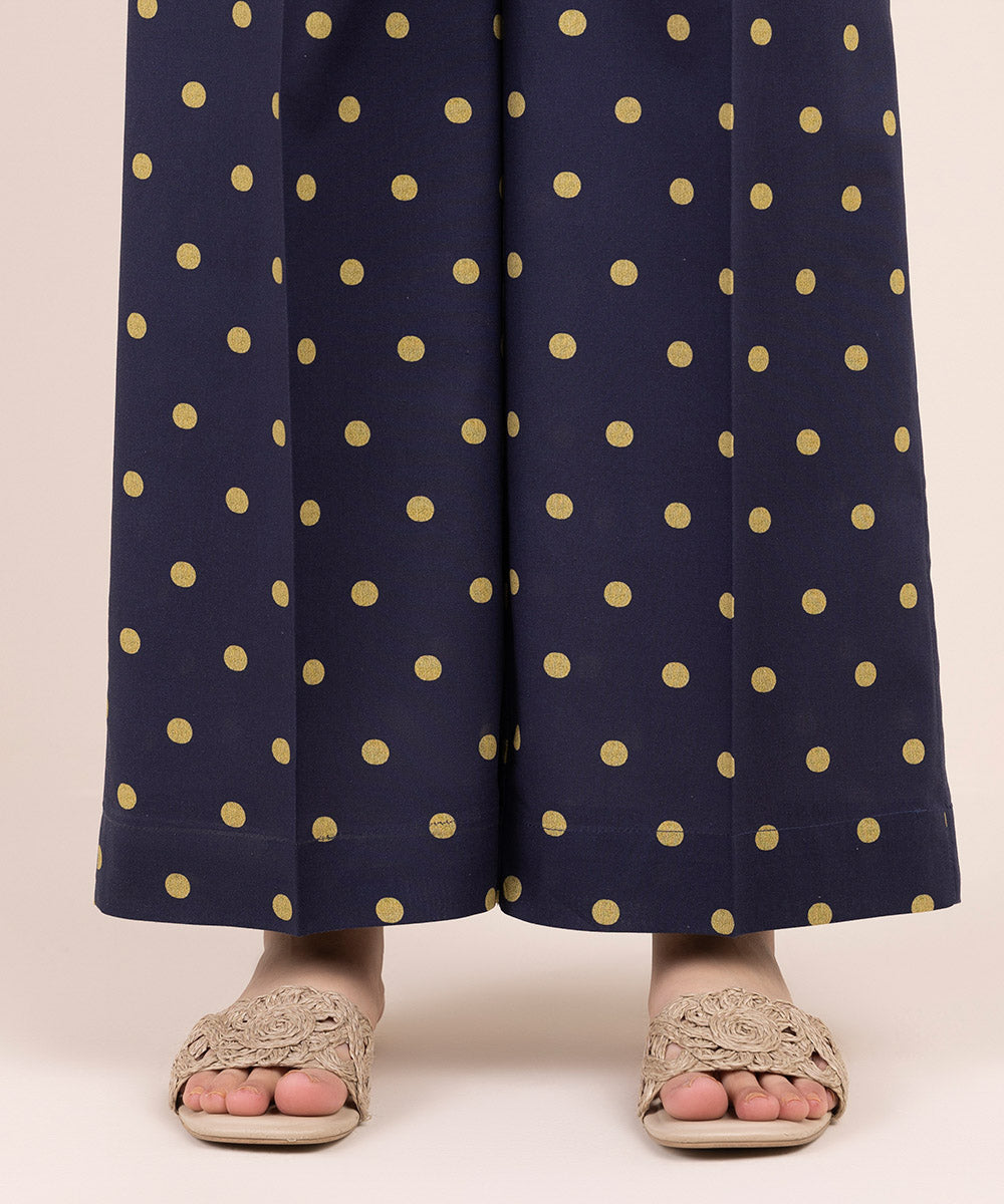 Women's Pret Cambric Blue Printed Culottes