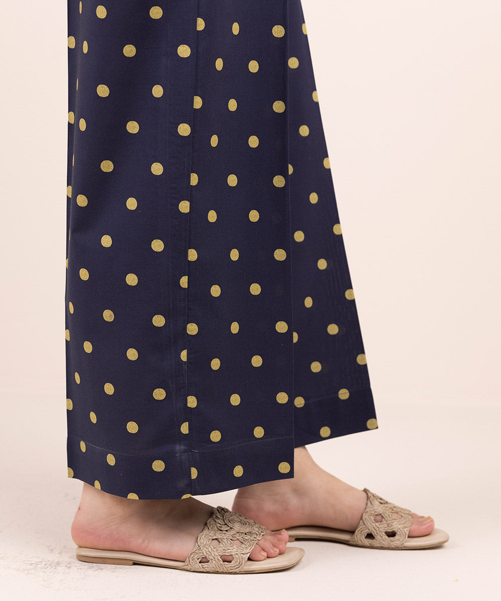 Women's Pret Cambric Blue Printed Culottes