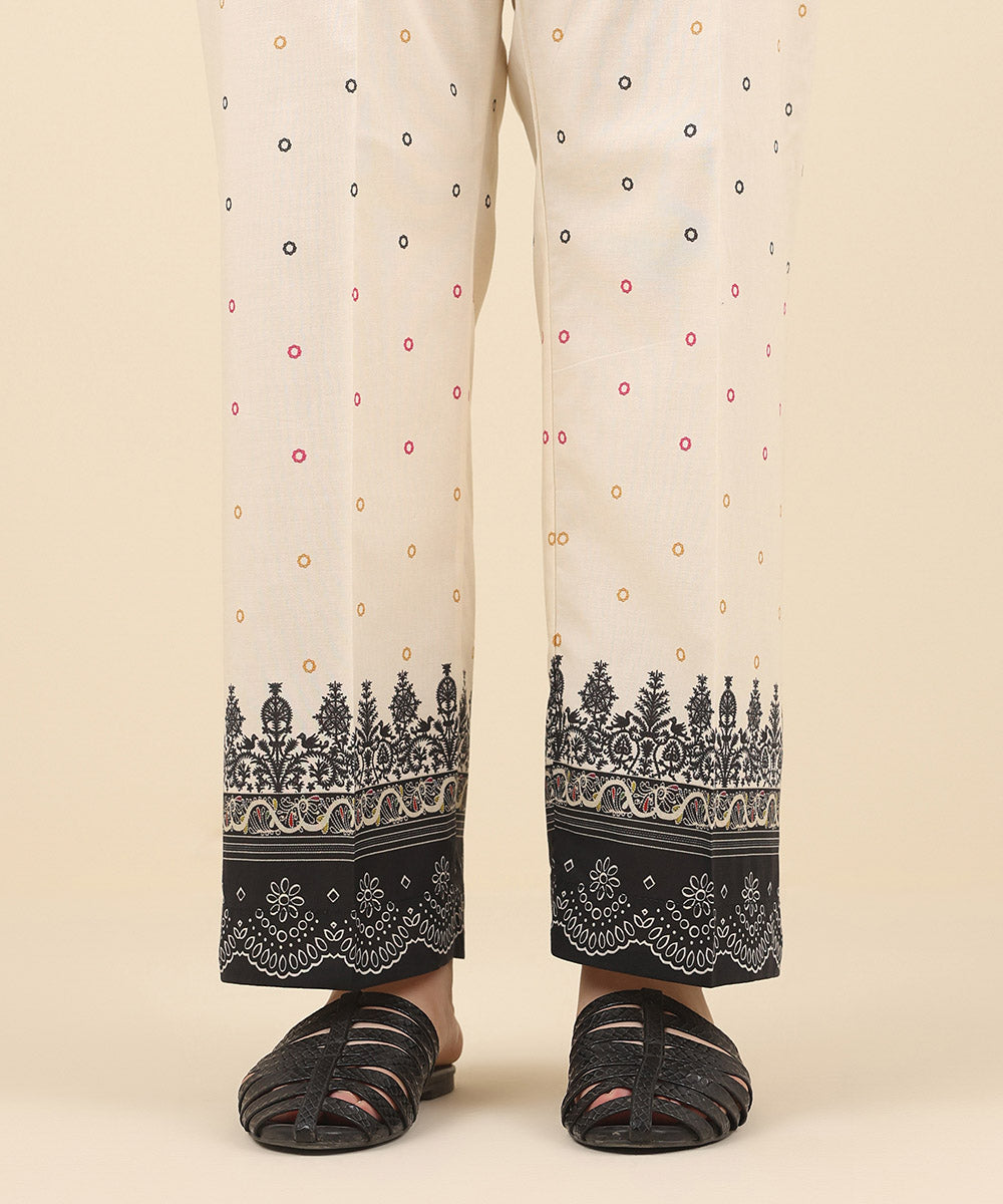 Women's Pret Cambric Multi Printed Straight Pants