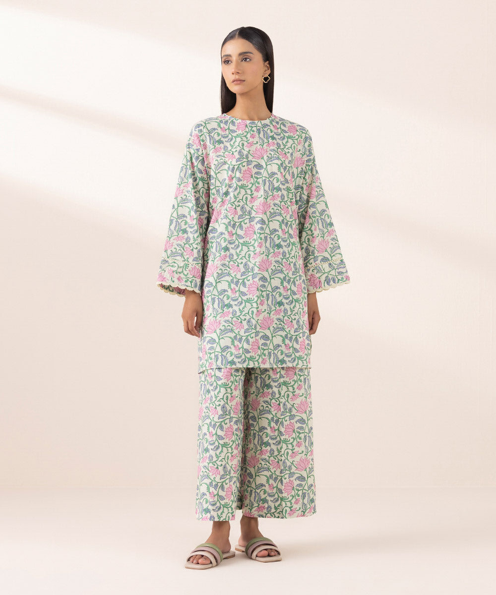 Women's Pret Cross Hatch Multi Printed Boxy Shirt