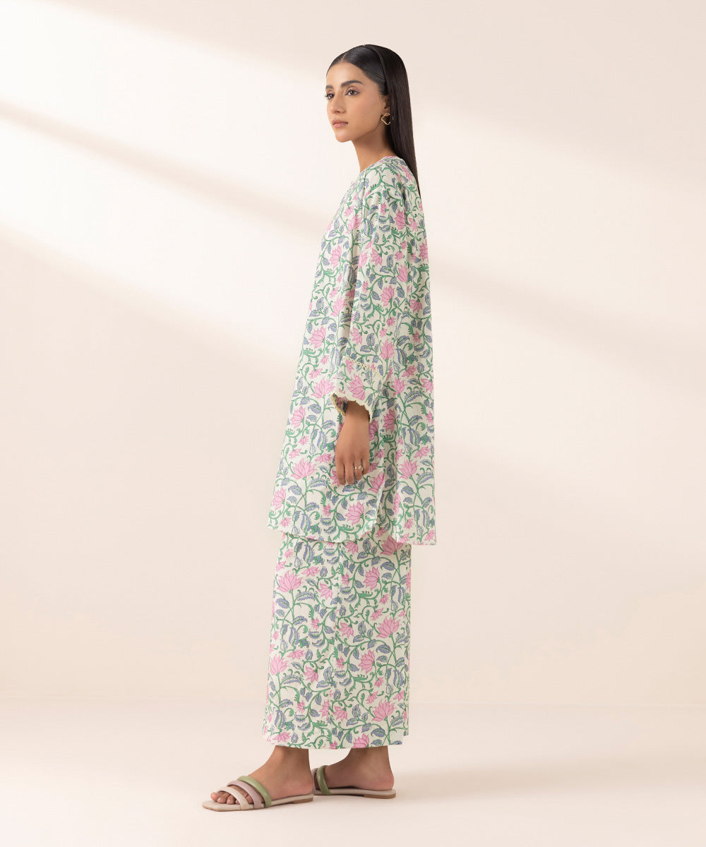 Women's Pret Cross Hatch Multi Printed Boxy Shirt